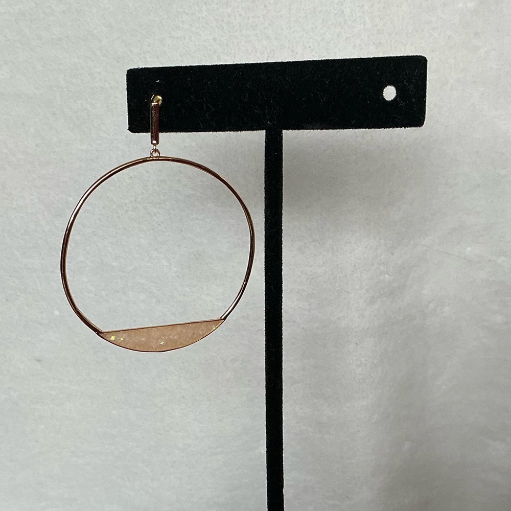 Sterling Forever Large Eclipse Hoop Earring - image 2